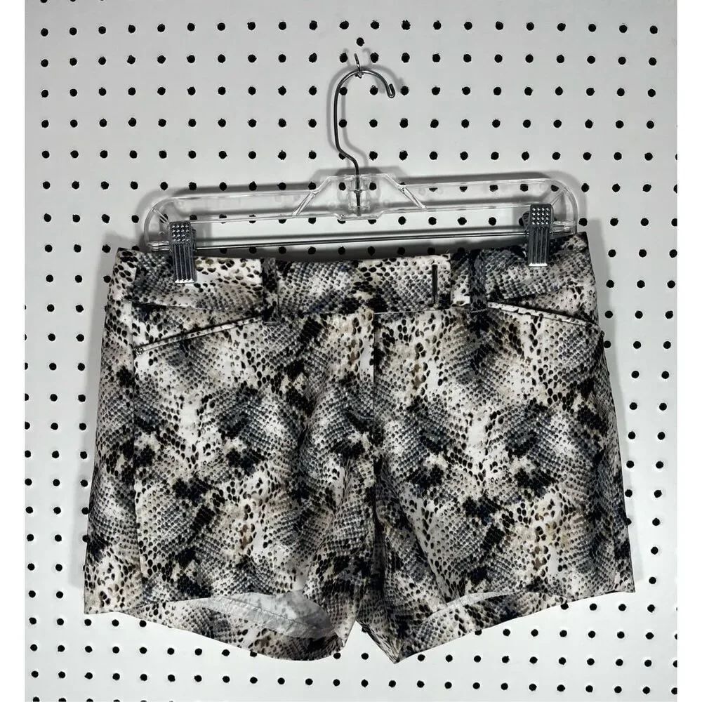 White House Black Market snakeskin print shorts size 2